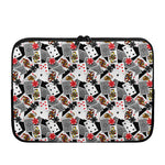 Casino Card And Chip Pattern Print Laptop Sleeve