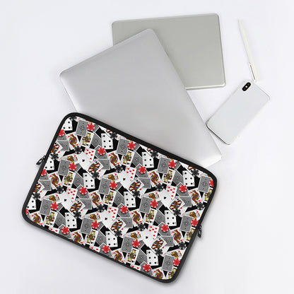 Casino Card And Chip Pattern Print Laptop Sleeve