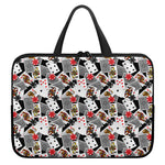 Casino Card And Chip Pattern Print Laptop Sleeve With Handle
