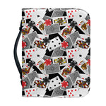 Casino Card And Chip Pattern Print Leather Bible Cover