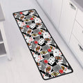 Casino Card And Chip Pattern Print Long Kitchen Mat