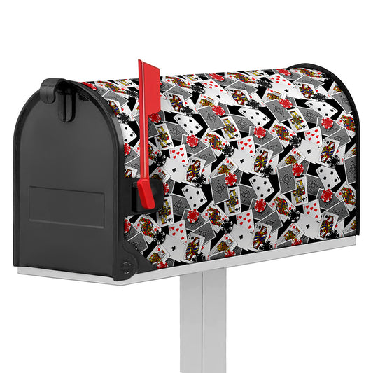 Casino Card And Chip Pattern Print Mailbox Cover