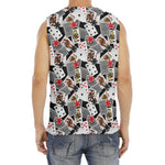 Casino Card And Chip Pattern Print Men's Fitness Tank Top