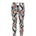 Casino Card And Chip Pattern Print Men's Leggings