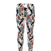 Casino Card And Chip Pattern Print Men's leggings