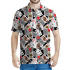 Casino Card And Chip Pattern Print Men's Polo Shirt