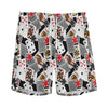 Casino Card And Chip Pattern Print Men's Sports Shorts