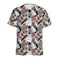 Casino Card And Chip Pattern Print Men's Athletic T-Shirt