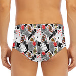 Casino Card And Chip Pattern Print Men's Triangle Swim Briefs