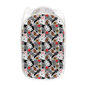 Casino Card And Chip Pattern Print Mesh Laundry Hamper