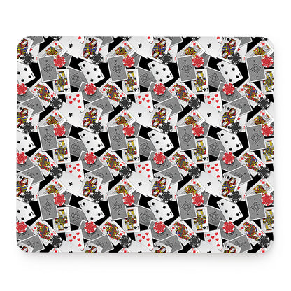 Casino Card And Chip Pattern Print Mouse Pad