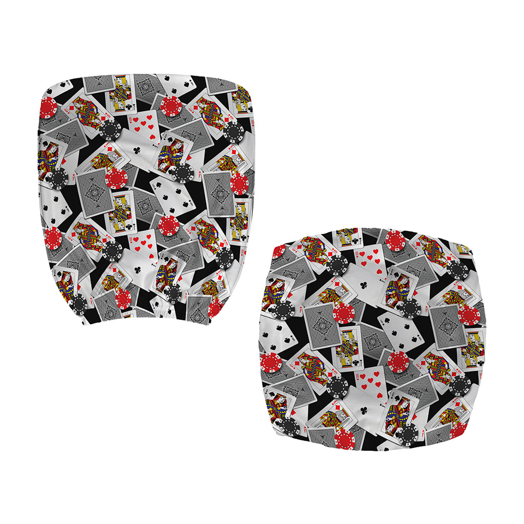 Casino Card And Chip Pattern Print Office Chair Cover
