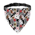 Casino Card And Chip Pattern Print Over The Collar Dog Bandana