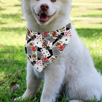Casino Card And Chip Pattern Print Over The Collar Dog Bandana