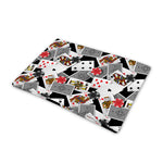 Casino Card And Chip Pattern Print Pet Cooling Mat Cover
