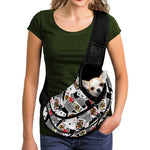 Casino Card And Chip Pattern Print Pet Sling Carrier
