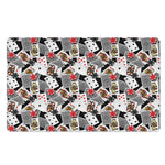 Casino Card And Chip Pattern Print Polyester Doormat