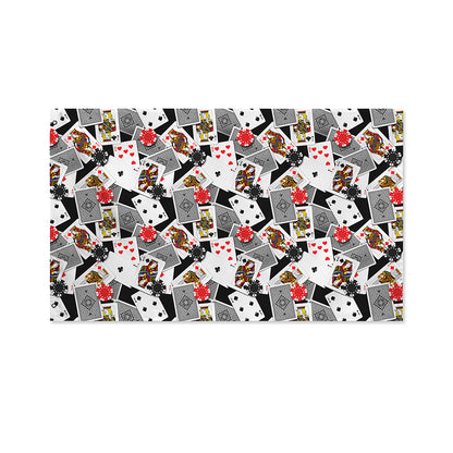 Casino Card And Chip Pattern Print Polyester Flag