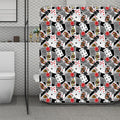 Casino Card And Chip Pattern Print Polyester Shower Curtain