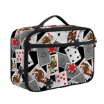 Casino Card And Chip Pattern Print Portable Lunch Bag