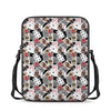 Casino Card And Chip Pattern Print Rectangular Crossbody Bag