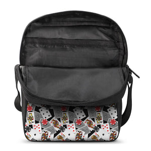 Casino Card And Chip Pattern Print Rectangular Crossbody Bag