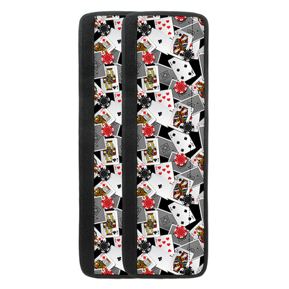 Casino Card And Chip Pattern Print Refrigerator Handle Covers