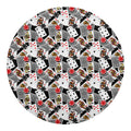 Casino Card And Chip Pattern Print Round Blanket