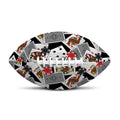 Casino Card And Chip Pattern Print Rugby Ball