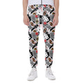 Casino Card And Chip Pattern Print Joggers