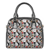 Casino Card And Chip Pattern Print Shoulder Handbag