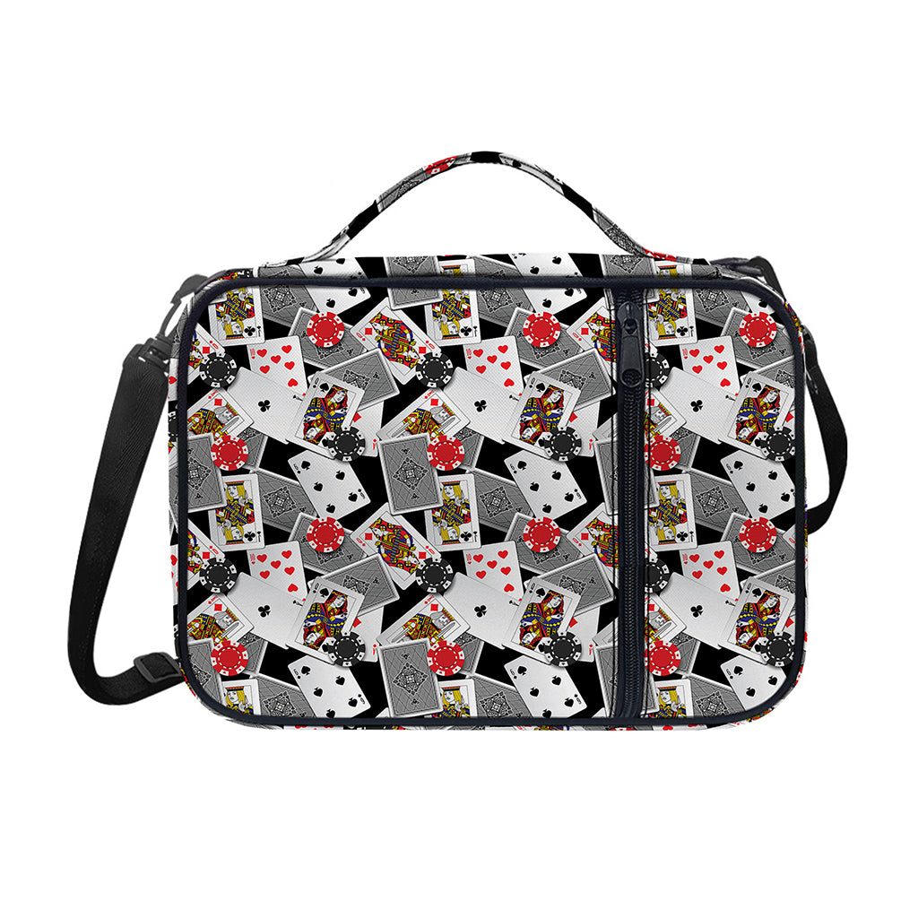 Casino Card And Chip Pattern Print Shoulder Strap Bible Bag