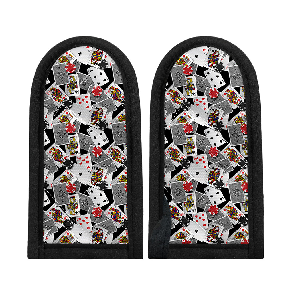 Casino Card And Chip Pattern Print Skillet Handle Cover