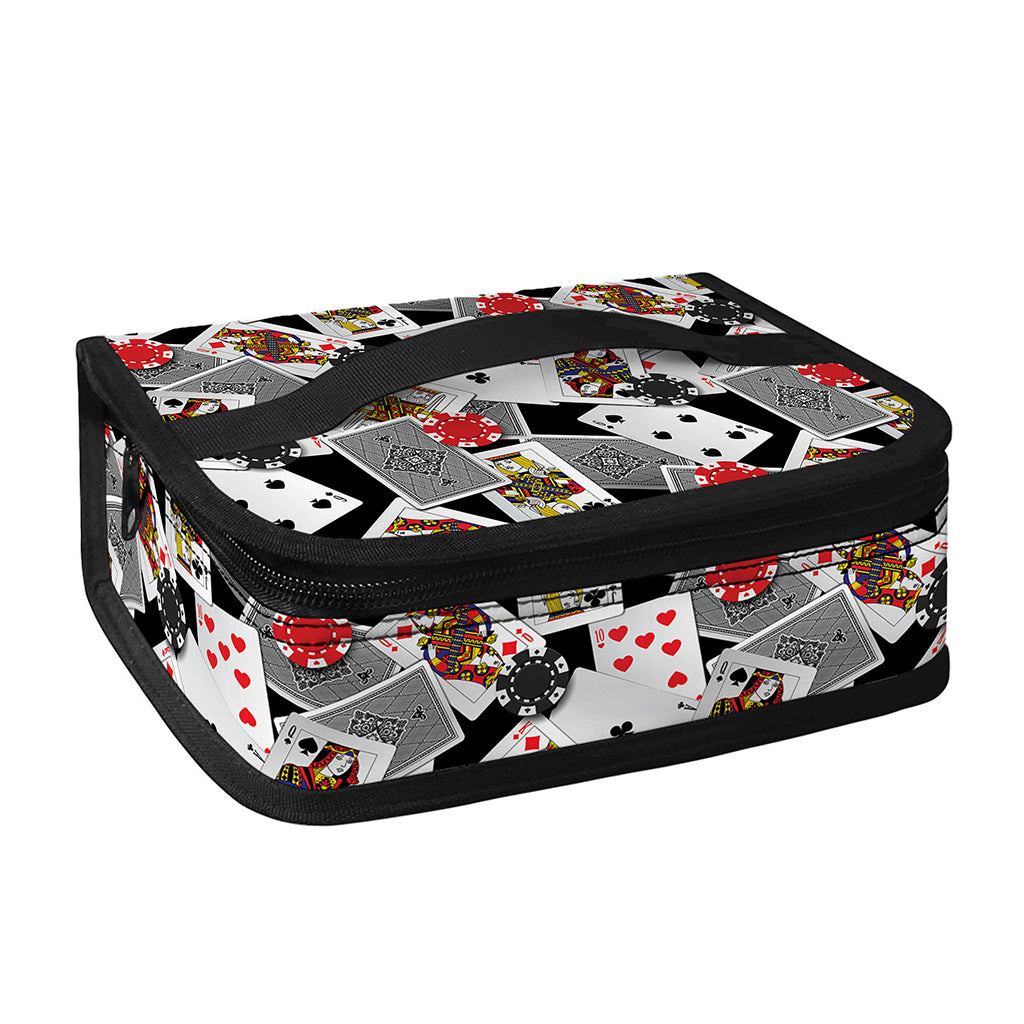 Casino Card And Chip Pattern Print Small Lunch Bag