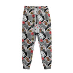 Casino Card And Chip Pattern Print Sweatpants