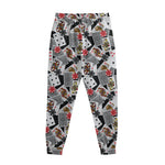 Casino Card And Chip Pattern Print Sweatpants