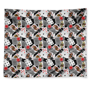 Casino Card And Chip Pattern Print Tapestry