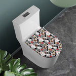 Casino Card And Chip Pattern Print Toilet Lid Cover