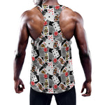 Casino Card And Chip Pattern Print Training Tank Top