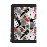 Casino Card And Chip Pattern Print Trifold Wallet