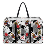 Casino Card And Chip Pattern Print Utility Tote Bag
