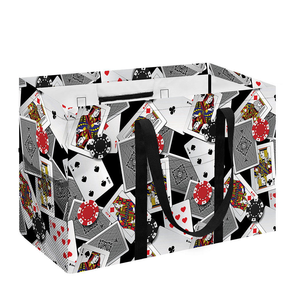 Casino Card And Chip Pattern Print Utility Tote Bag
