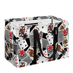 Casino Card And Chip Pattern Print Utility Tote Bag