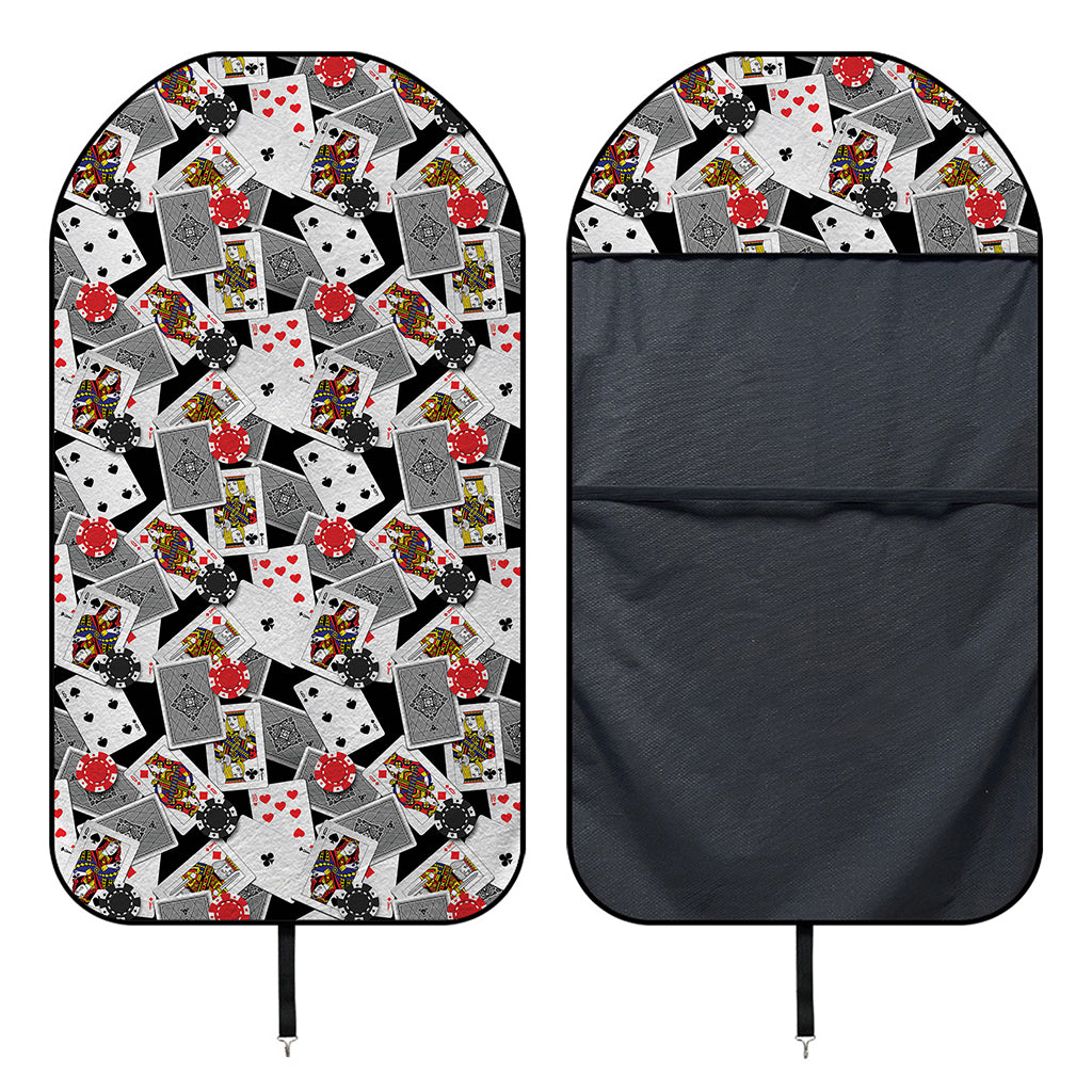 Casino Card And Chip Pattern Print Waterproof Car Seat Cover