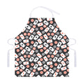 Casino Chip And Card Pattern Print Adjustable Apron