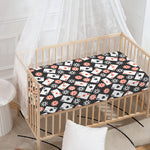 Casino Chip And Card Pattern Print Baby Crib Sheet