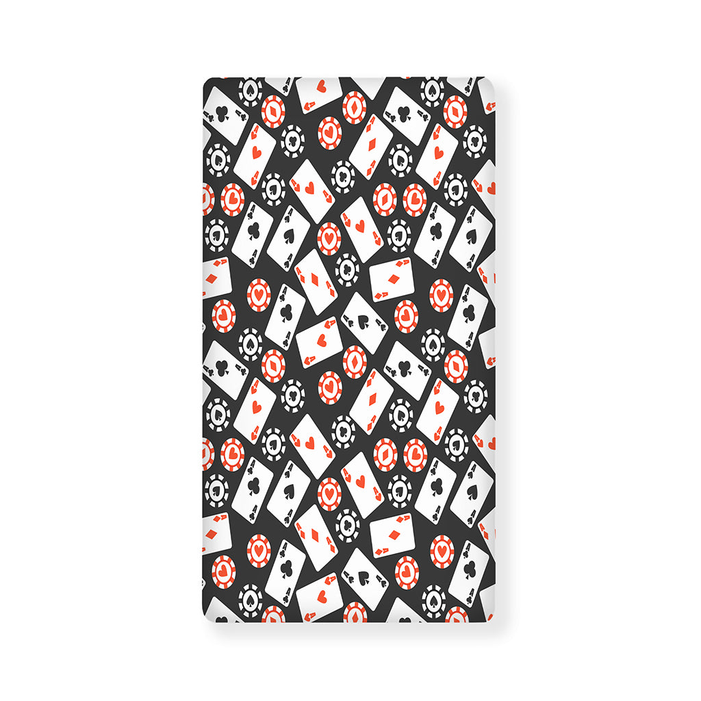 Casino Chip And Card Pattern Print Baby Crib Sheet