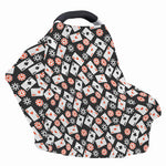 Casino Chip And Card Pattern Print Baby Seat Cover