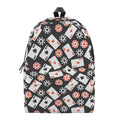 Casino Chip And Card Pattern Print School Backpack