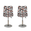 Casino Chip And Card Pattern Print Bar Stool Covers